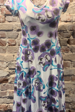 Stella Moretti jurk lavendel abstract